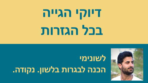 שיעורי וידאו בנושא דיוקי הגייה בכל הגזרות לבגרות בלשון