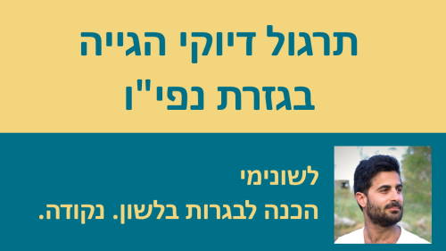 תרגול דיוקי הגייה בגזרת נפי''ו!