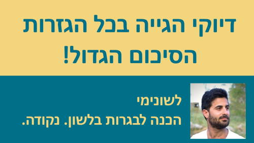 תרגול דיוקי הגייה בכל הגזרות - הסיכום הגדול