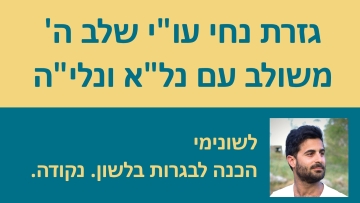 גזרת נחי עו''י שלב ה' - המדריך המלא