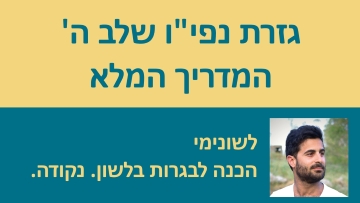 גזרת נפי''ו שלב ה׳ - המדריך המלא