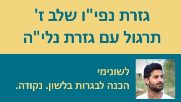 גזרת נפי''ו שלב ז׳ - המדריך המלא