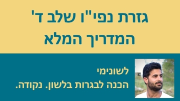 גזרת נפי''ו שלב ד׳ - המדריך המלא