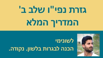 גזרת נפי''ו שלב ב׳ - המדריך המלא