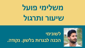 תחביר: משלימי פועל - תיאור